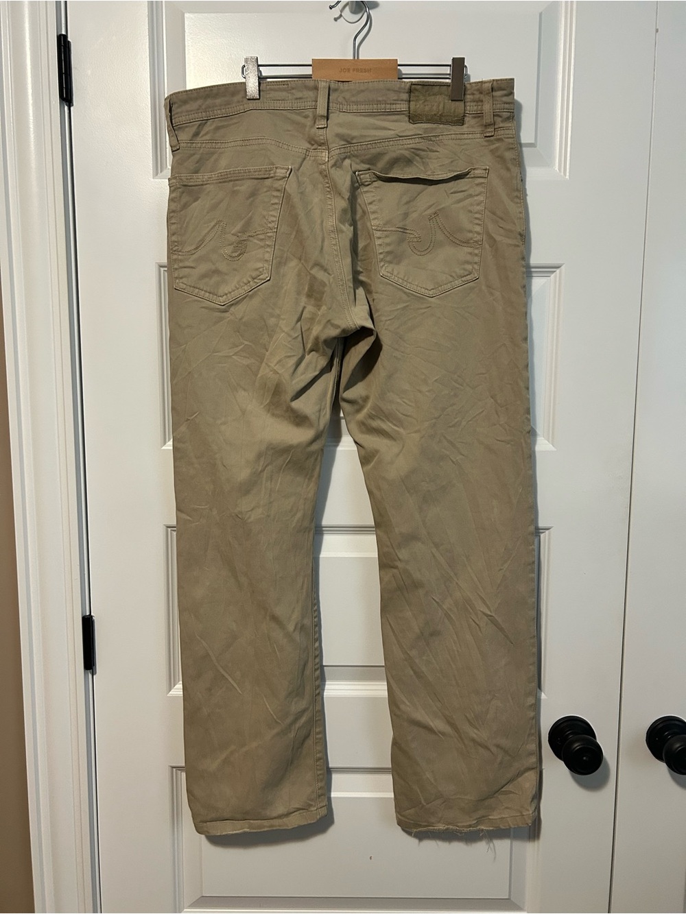 Ag Adriano Goldschmied Protege Straight Leg Men's Chino Pants in Beige - Picture 4 of 7